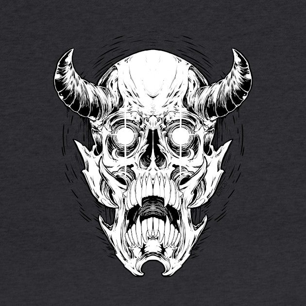 Devil Horns Skull by TattooGabby